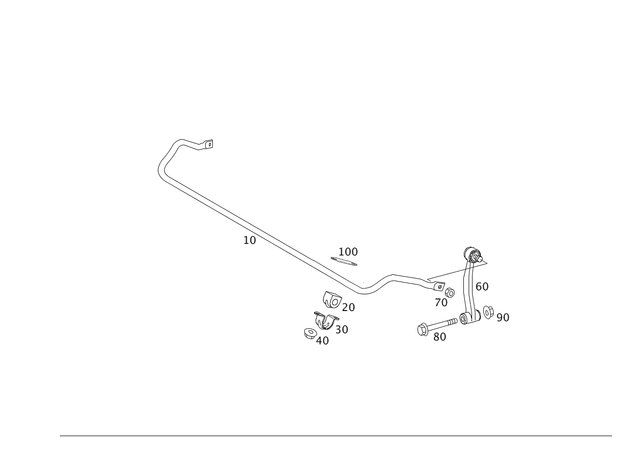 304032010003 - Springs, Suspension and Hydraulics: Hexagon Nut for Mercedes-Benz Image image