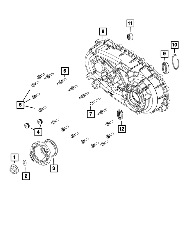 68456803AA - Transfer Case and Power Transfer Unit: Hex Flange Head Bolt for Mopar Image