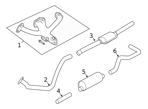Exhaust Manifold for 2002 Dodge Dakota #0