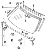 561118914883 - Body: Windshield for Toyota: 4Runner, Pickup Image