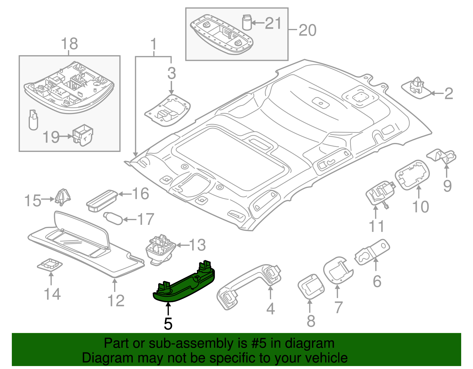 Genuine Glasses Holder - Quartz for 2008-2018 Volvo | Part