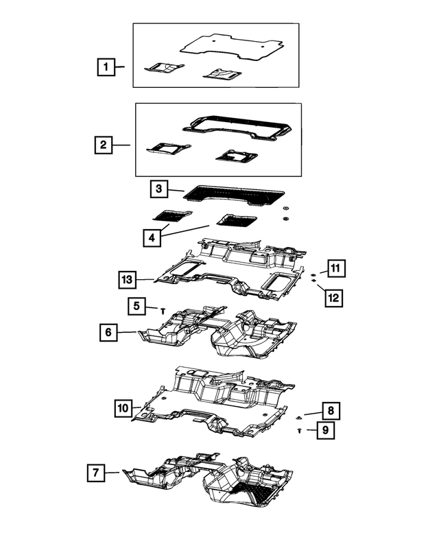 6BR221N8AB - : Mat Kit-Floor for Mopar Image