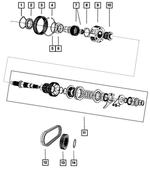 68071199AA - MP3023; 2 Speed Transfer Case: Input Gear for Dodge: Durango | Jeep: Grand Cherokee, Grand Cherokee WK Image