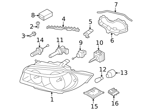 Bulbs - Chassis for 2011 BMW 128i #1