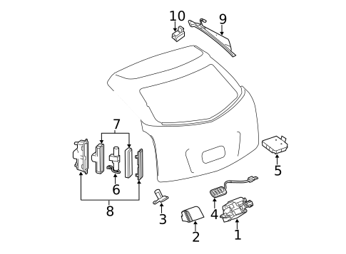Lock & Hardware for 2012 Cadillac SRX #2