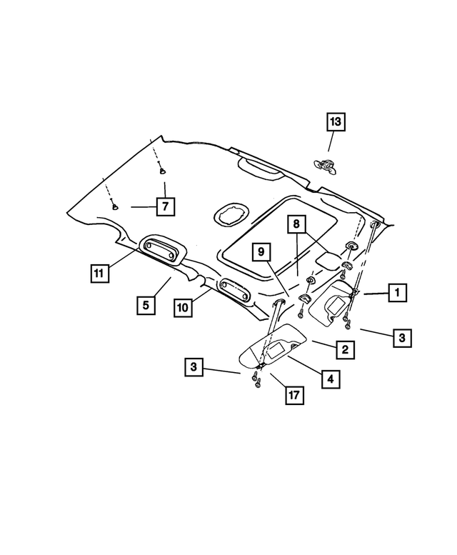 « XL85XDBAA –  : Garnissage Du Pavillon pour Mopar Image »