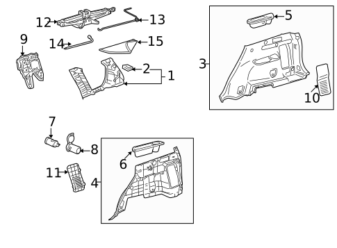 Interior Trim - Quarter Panels for 2007 Toyota RAV4 #0