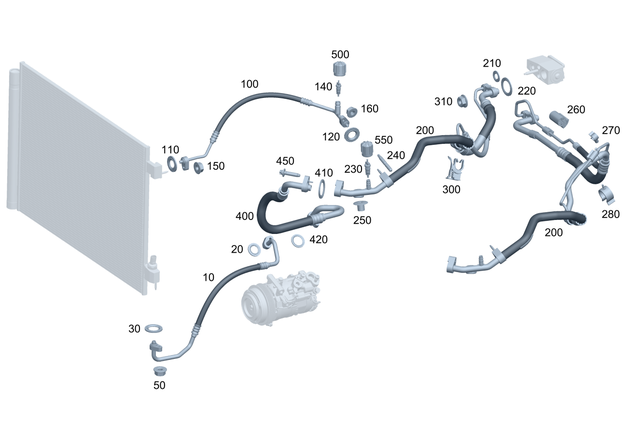 2068303602 - Heating and Ventilation: Refrigerant Line for Mercedes-Benz Image image