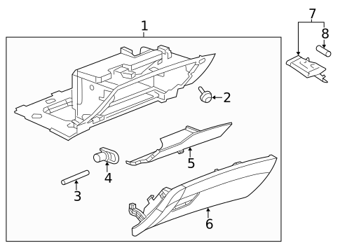 Glove Box for 2010 Saab 9-5 #0