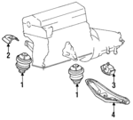 1242402217 - Engine: Motor Mount for Mercedes-Benz Image