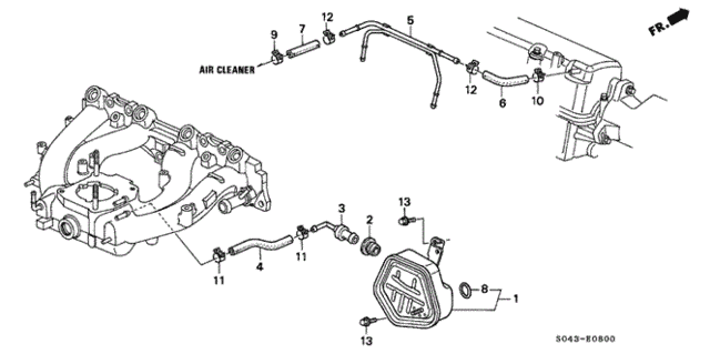 Breather Chamber (1) for 1997 Honda Civic #0