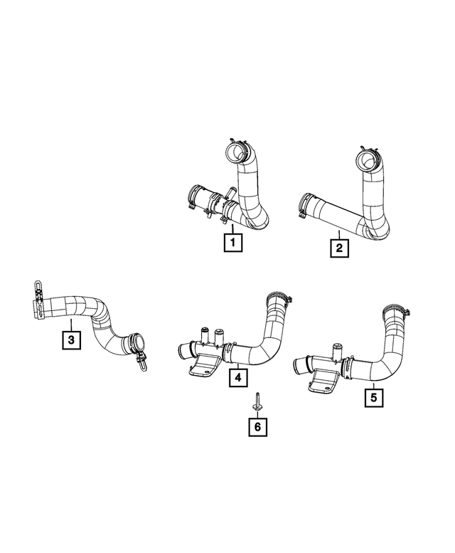 68282210AA - Cooling: Radiator Outlet Hose for Mopar Image