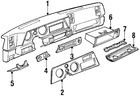 Instrument Panel for 1985 Pontiac J2000 Sunbird #0