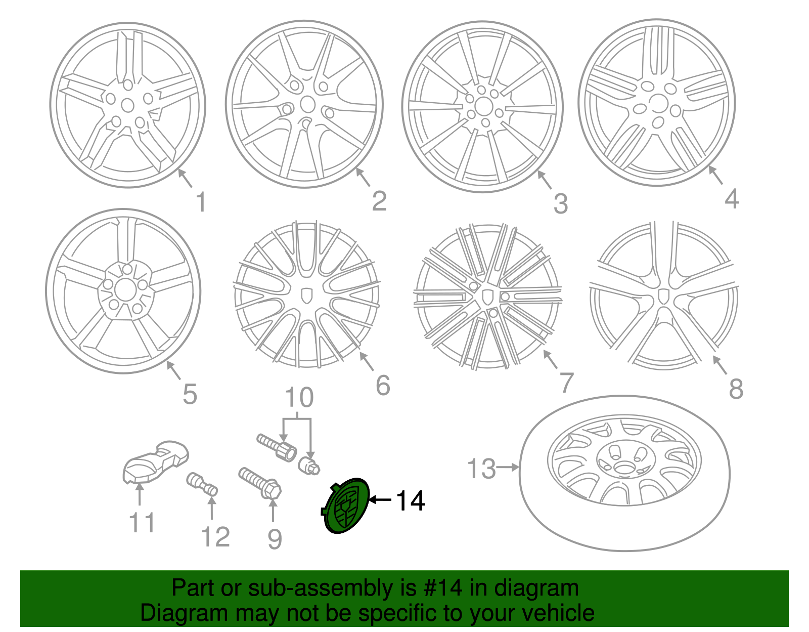 Center Cap - Porsche (9P1-601-147-OB5)