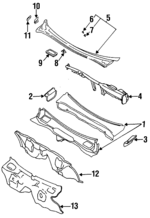 51121AC031 - Body: Cowl Panel for Subaru: Legacy Image