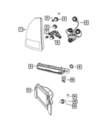4806470AC - : Center High Mounted Stop Lamp for Mopar Image