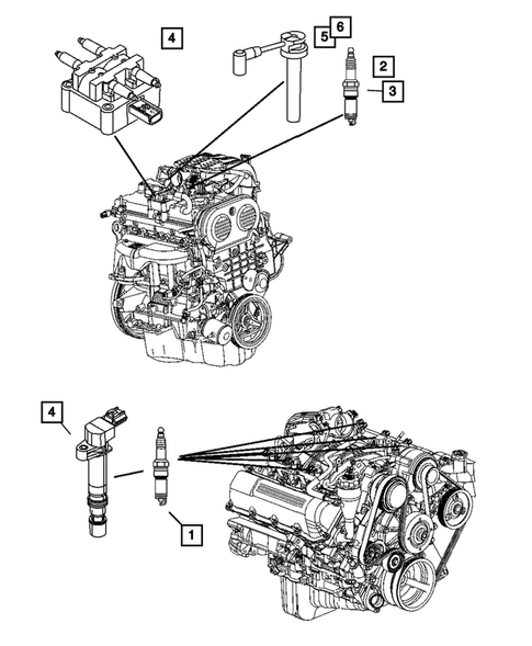 Spark Plugs-Cables-Coils for 2005 Jeep Liberty | My Mopar Parts
