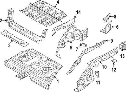Rear Floor & Rails for 2022 BMW X1 #0