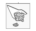 76208T3LA21ZA - Body: Mirror Base for Honda: Accord Image