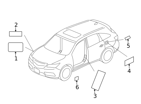 Labels for 2023 Acura MDX #0