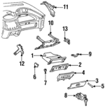 5504828010 - : Knee Bolster for Toyota: Previa Image