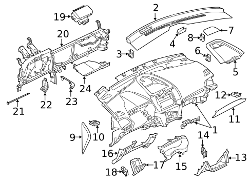 Instrument Panel Components for 2021 Ford Edge #0