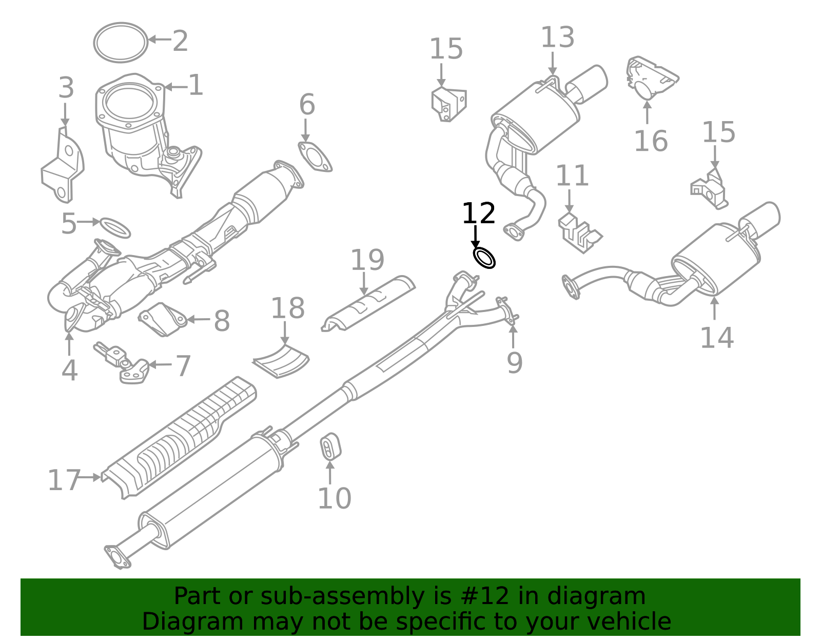 2015-2024 Nissan Front Pipe Gasket 2069151E0A | Nissan Parts Royal Oak