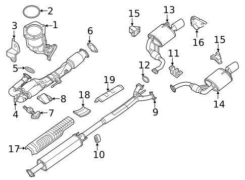 Exhaust Components for 2019 Nissan Maxima #0