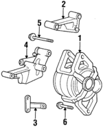 53010048 - Electrical: Alternator Upper Bracket for Mopar Image