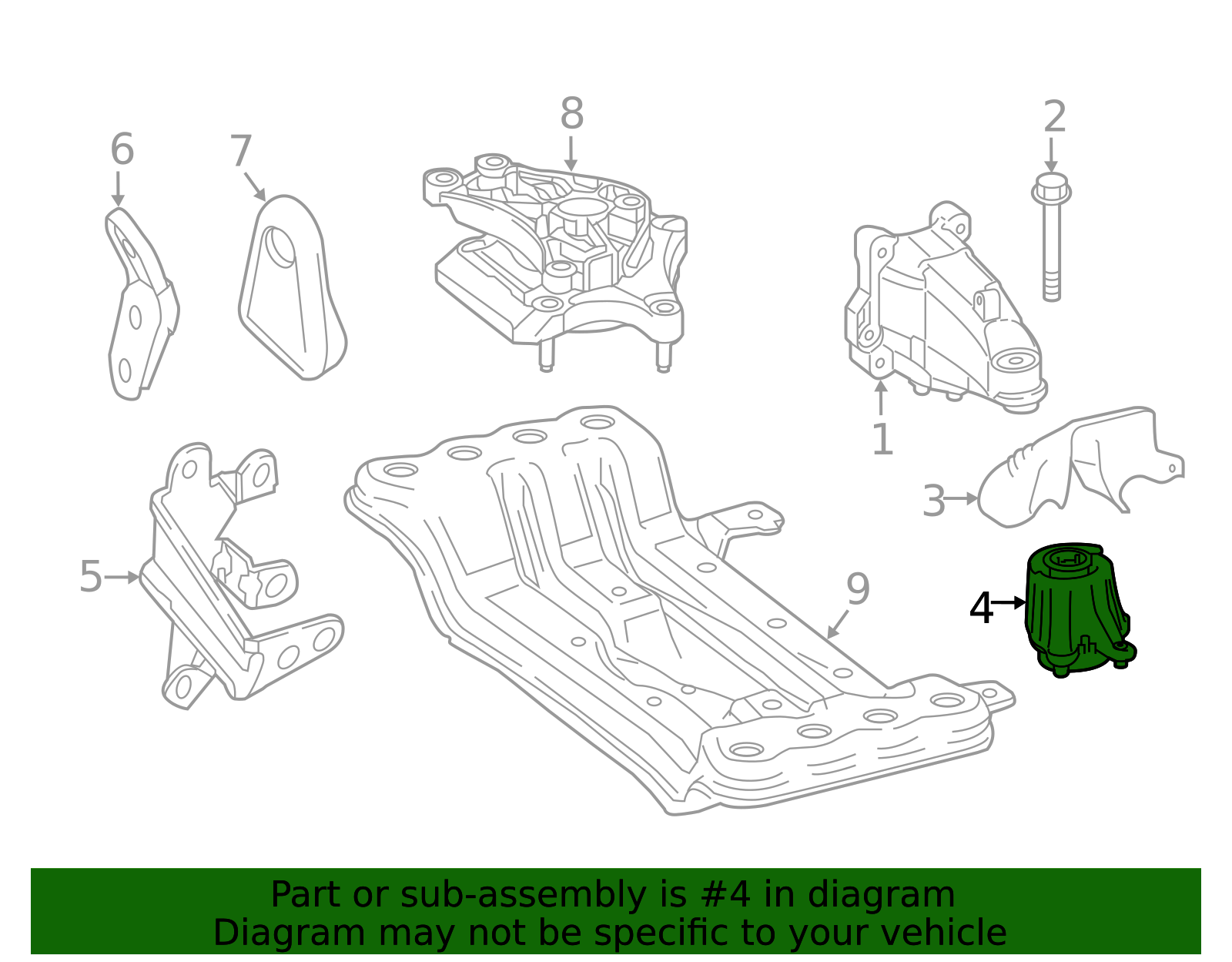 Engine Mount - OEM Vibration Isolator for Mercedes-Benz | AutoNation Parts