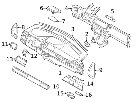 Instrument Panel for 2016 Volvo XC70 #0