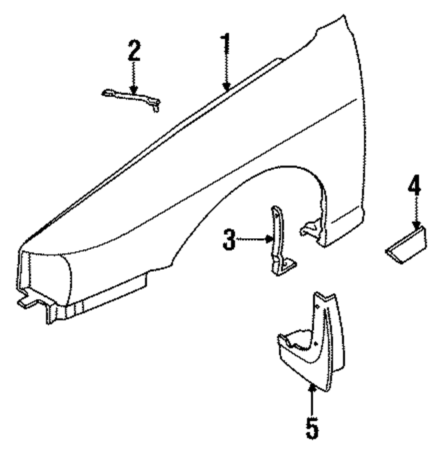 F383068J25 - Body: Mud Guard for INFINITI: G20 Image