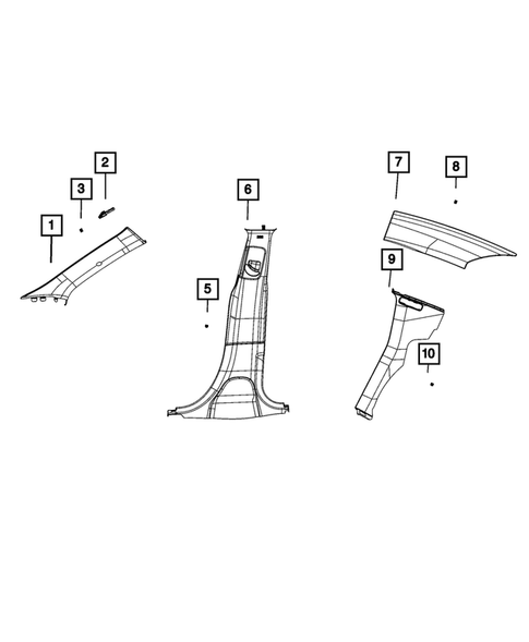 Panels - Moldings - Scuff Plates, Pillar, Cowl, 1/4 Panel Trim and Cargo Covers for 2022 Chrysler 300 #0