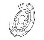 43110SJA003 - : 2005-2012 Acura RL - Plate, R Brake Back for Acura: RL Image