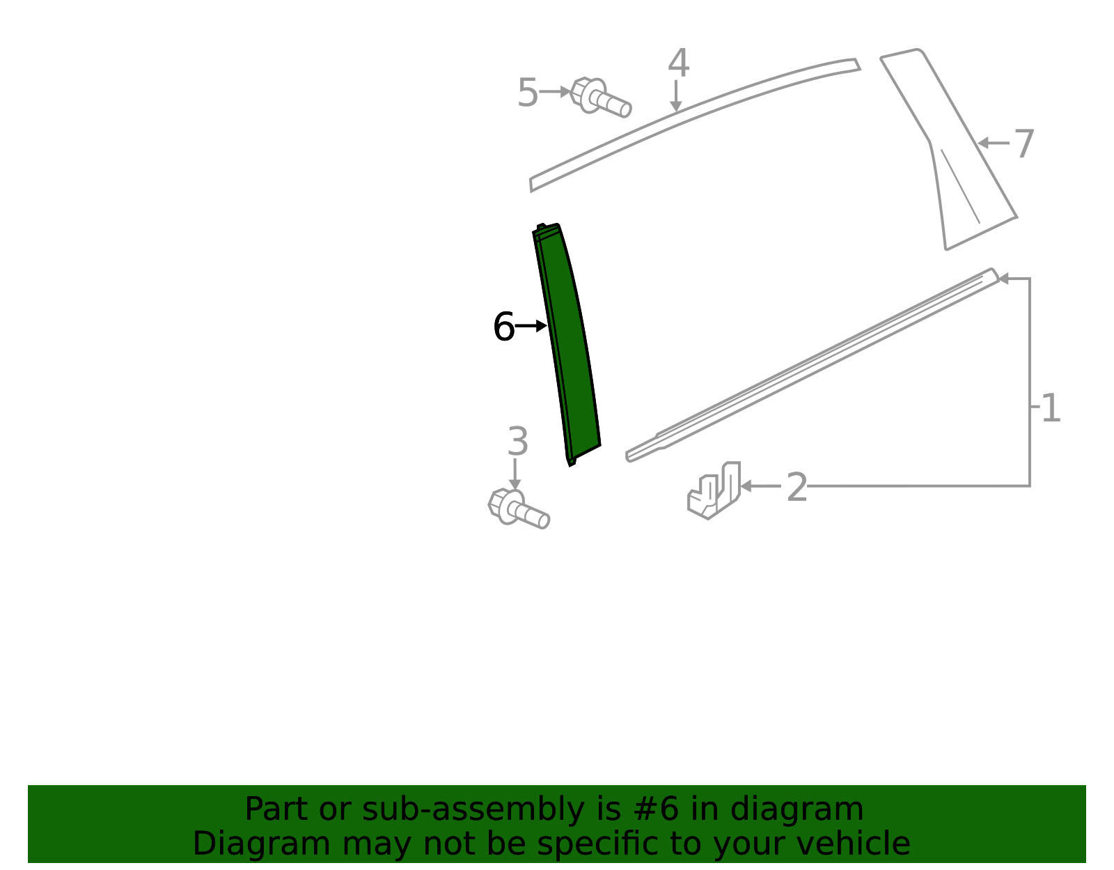 72970-TZ5-A11ZA - 2014-2020 Acura MDX - Garnish Assembly, L Rear