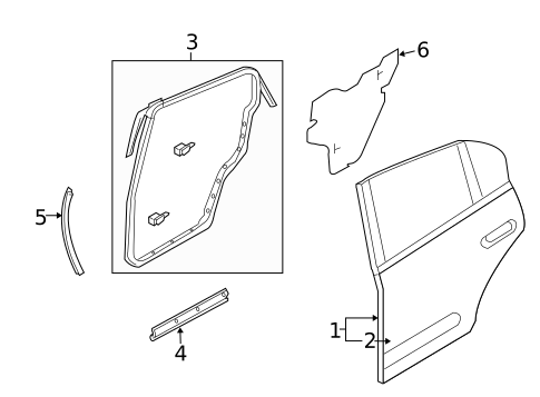 Door & Components for 2006 INFINITI G35 #2