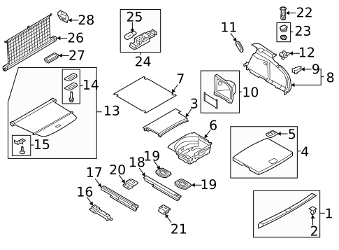 Interior Trim - Rear Body for 2010 Audi A4 Quattro #1