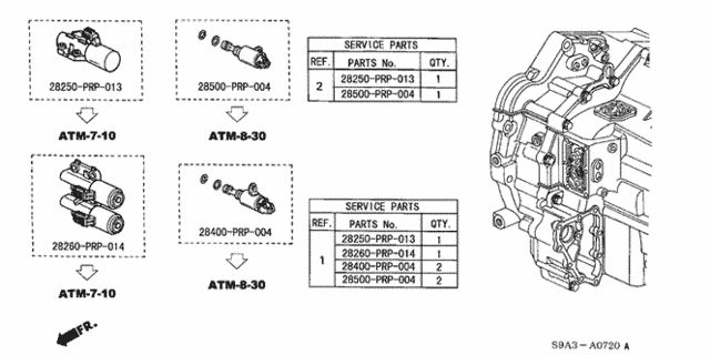 AT Solenoid Valve Set for 2002 Honda CR-V #0