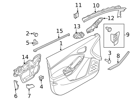 Interior Trim - Front Door for 2017 Ford Focus #0