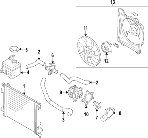 Radiator & Components for 2017 Kia Soul #1