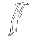 15953554 - Body: Rear Pillar Trim for Chevrolet: C2500, C3500, K2500 Pickup, K3500 Pickup | GMC: C2500 Pickup, C3500 Pickup, K2500 Pickup, K3500 Pickup Image