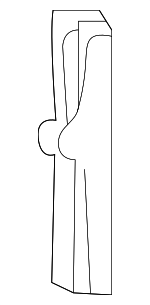 15959439 - Body: Lower Molding for Cadillac: Escalade | Chevrolet: C2500, C3500, K2500 Pickup, K3500 Pickup, Tahoe | GMC: C2500 Pickup, C3500 Pickup, K2500 Pickup, K3500 Pickup, Yukon Image