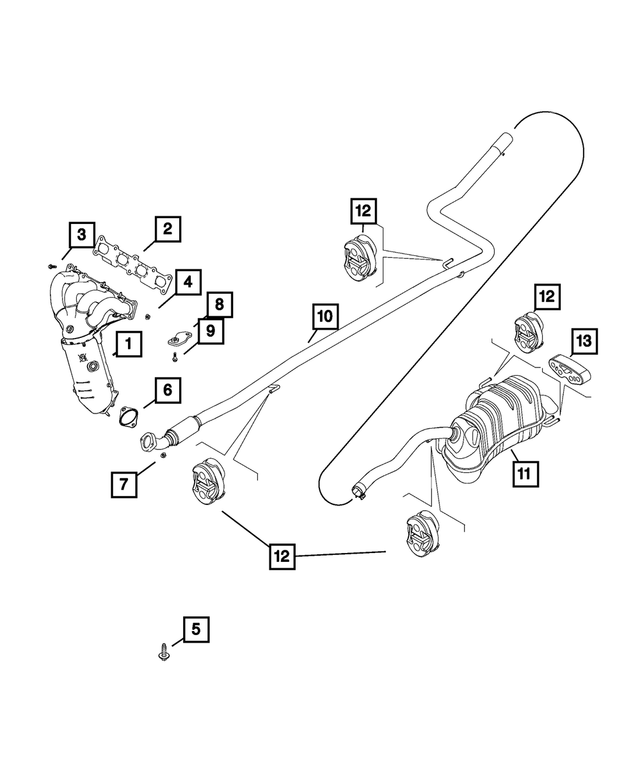 68260373AA - Exhaust: Exhaust Hanger Bracket for Mopar Image