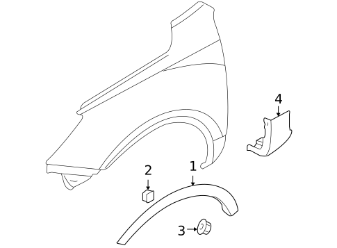 Exterior Trim - Fender for 2011 Hyundai Veracruz #0