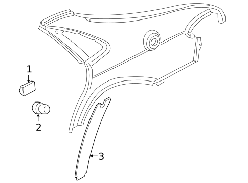 Exterior Trim - Quarter Panel for 1999 Saab 9-3 #1