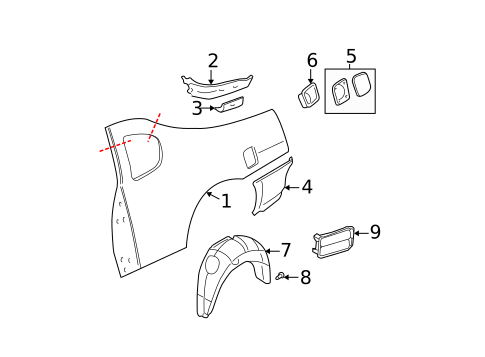 Quarter Panel & Components for 2000 Chevrolet Monte Carlo #0