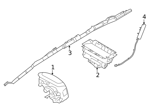 Air Bag Components for 2017 Ford Special Service Police Sedan #1
