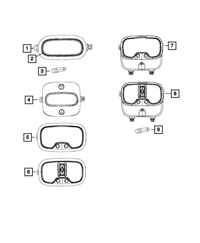1EQ00HDAAC - Electrical: Reading Lamp, Us, Canada, Mexico for Mopar Image