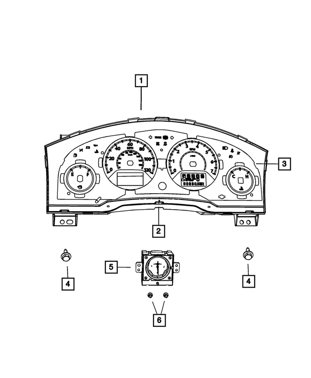 68030978AA - Electrical: Instrument Cluster Mask And Lens for Mopar Image