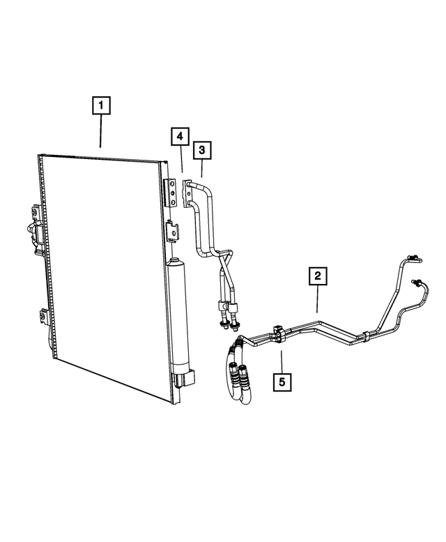 55037865AH - Cooling: Oil Cooler Pressure And Return Hose And Tube for Mopar Image